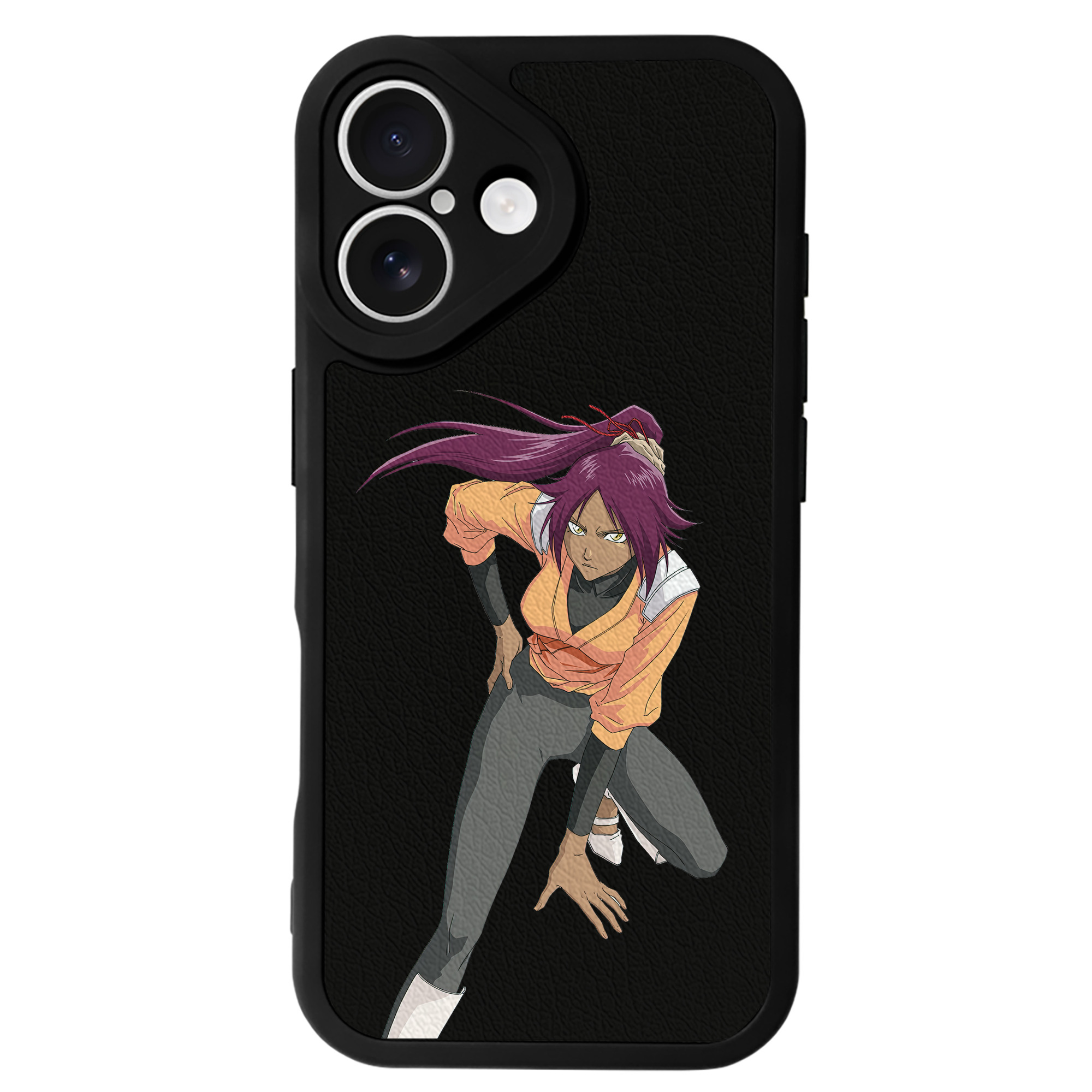 （画像用） ブリーチ 四楓院 夜一（しほういん よるいち） BLEACH Shihouin Yoruichi 【iPhone 16シリーズ対応】シリコンスマホケース（レザー調） 材質：シリコン
